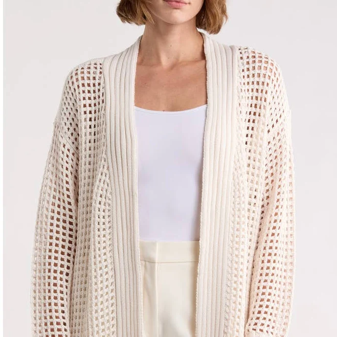 outerwear Tahari Women's Open Front Cotton Blend Cardigan Nordstrom Rack $34.97