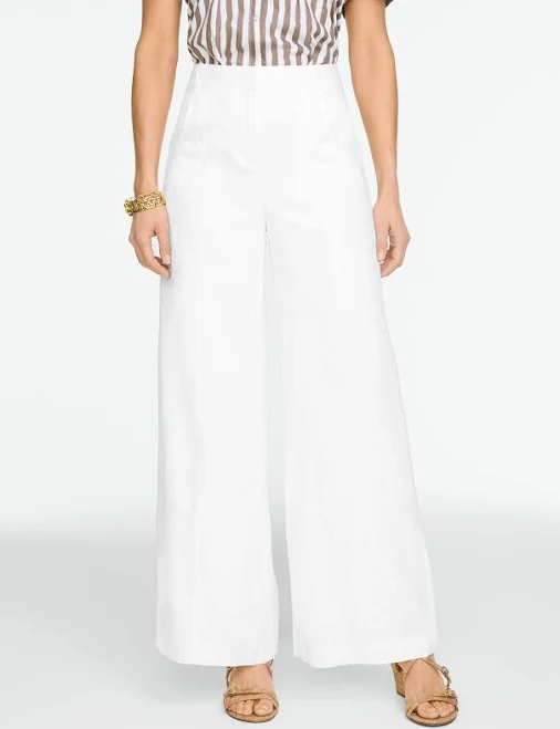 bottoms Talbots Women's Linen Wide Leg Trousers Talbots $149