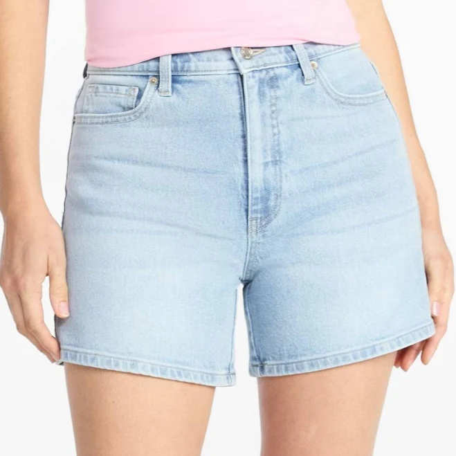 shorts Time and Tru Women's High-Rise 5" Denim Shorts Walmart $10.69
