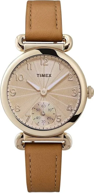 accessory Timex Model 23 33mm Gold-tone Case Tan Women's Leather Strap eBay - luxurydiscountstore*com $73