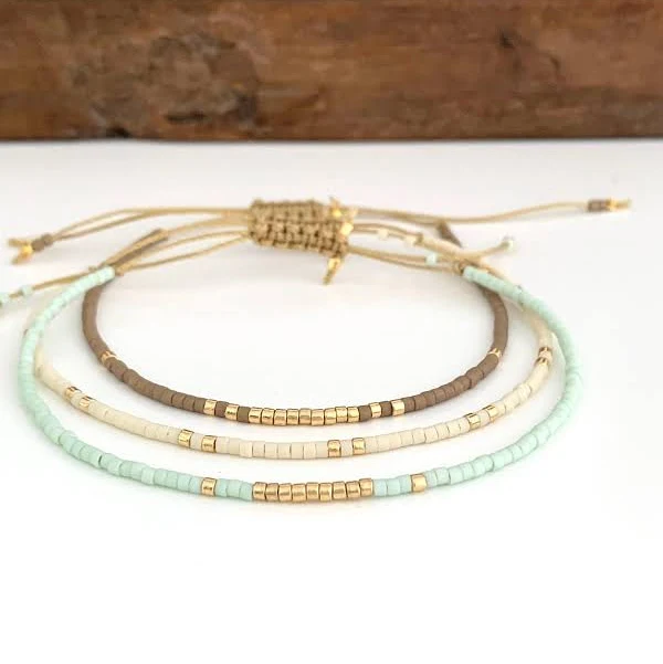 accessory Tiny Beaded Minimalist Boho Stacking Bracelet Etsy - Seller $36.29