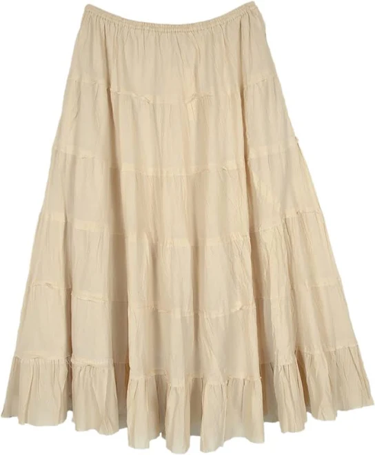 skirt TLB Tiered Cotton Midi Skirt The Little Bazaar $32.99