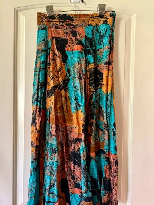 skirt Vintage Abstract Print Maxi Skirt Poshmark $30