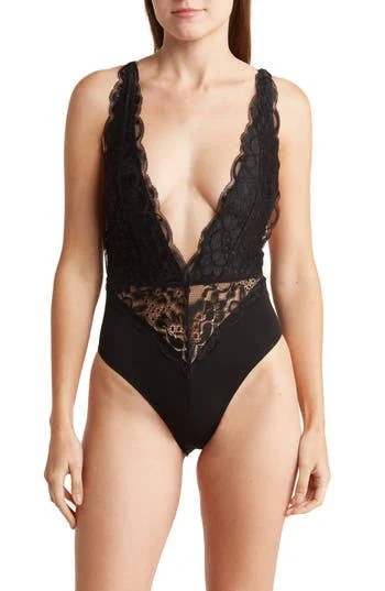top Wishlist Plunge Neck Lace Bodysuit Nordstrom Rack $22.97