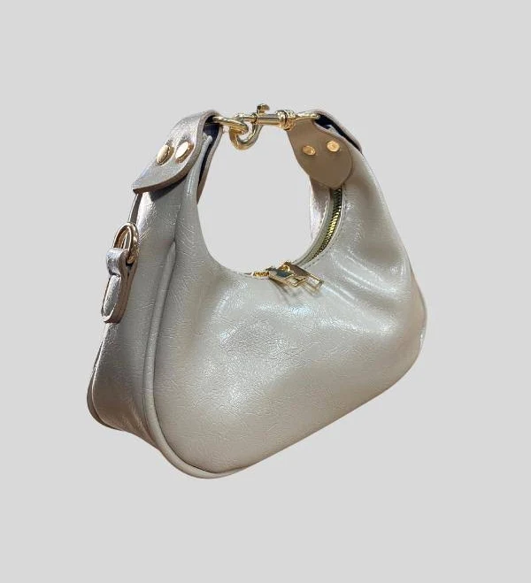 bag Women's Curved Vegan Leather Hobo Bag with Gold Hardware Etsy - Seller $55