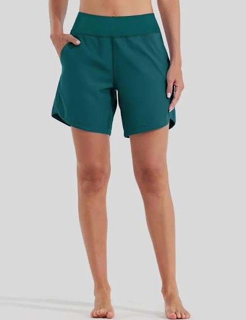 shorts Women's High Waist Swim Board Shorts Willit Sports $38.99