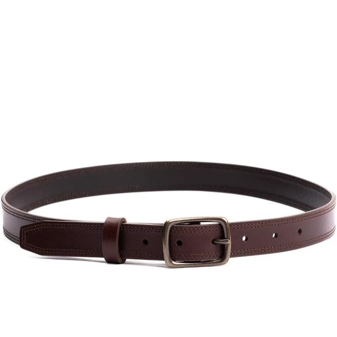 accessory Women's Slim Double Stitch Leather Belt Portland Leather Goods $54