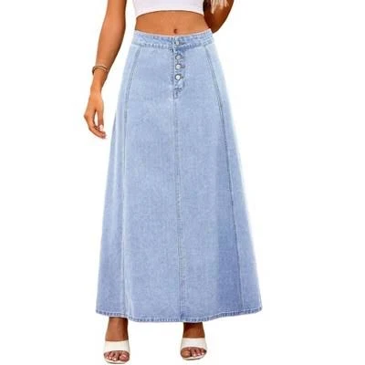 skirt Women's Vintage A-Line Denim Maxi Skirt Target $45.99