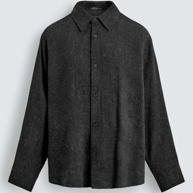 top Zara Men's Flowy Relaxed Fit Shirt Zara USA $59.9