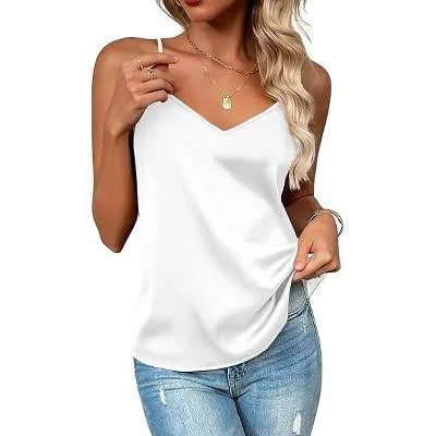 top Zeagoo Women's Silk Satin V-Neck Camisole Target $15.99