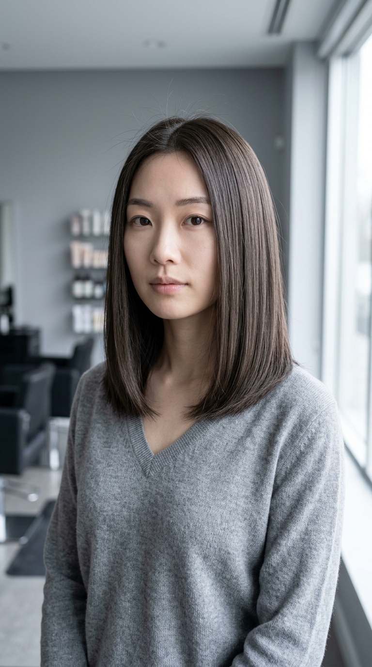 Smoked Shiitake Mushroom Brown Gloss 2026 long smoked shiitake mushroom brown solid gloss with blue-violet undertones for minimalist chic