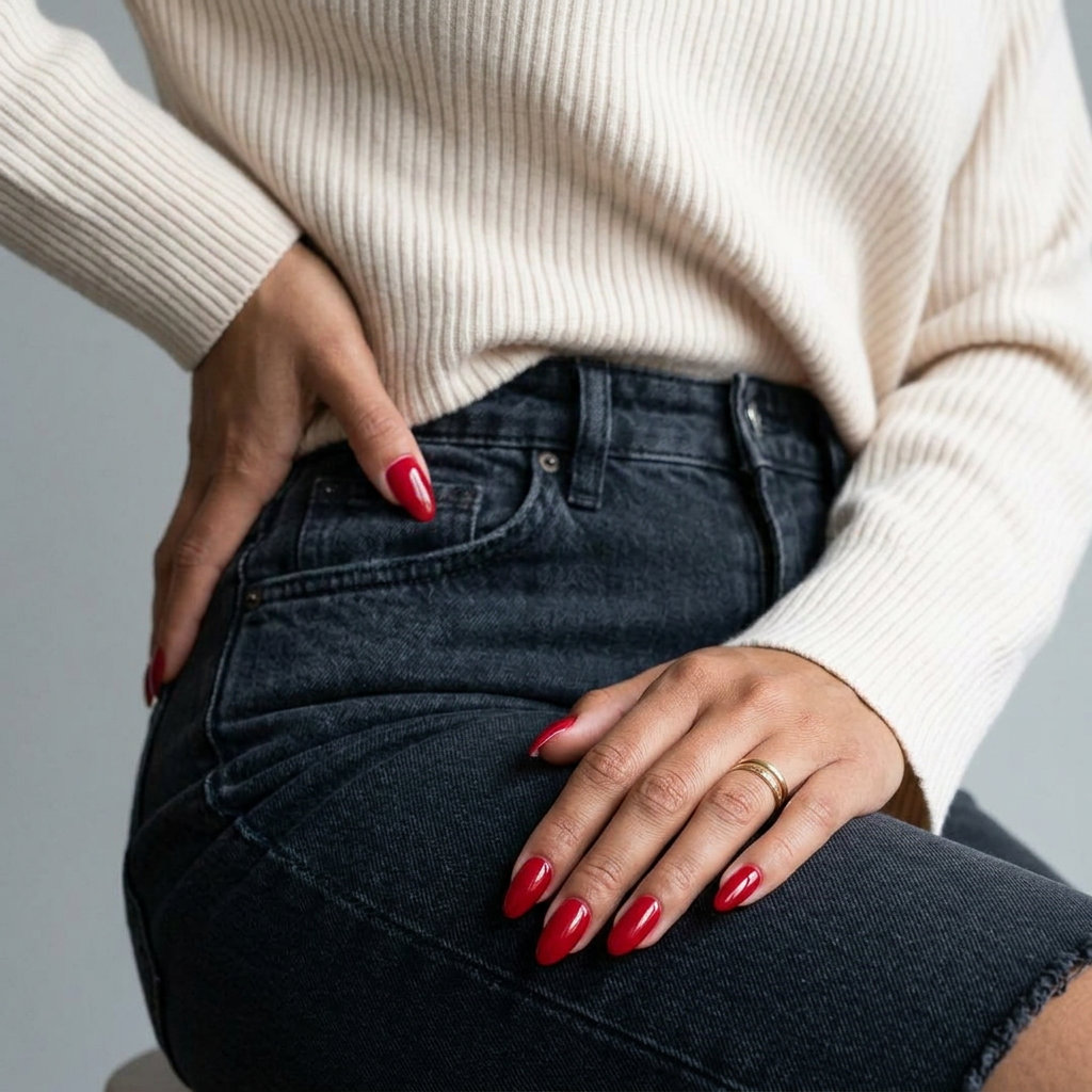 Cherry Red Gloss Nails 2026: Sophisticated & Vibrant Vibrant cherry red gloss nails for daily wear, date night, or summer brunch in 2026.
