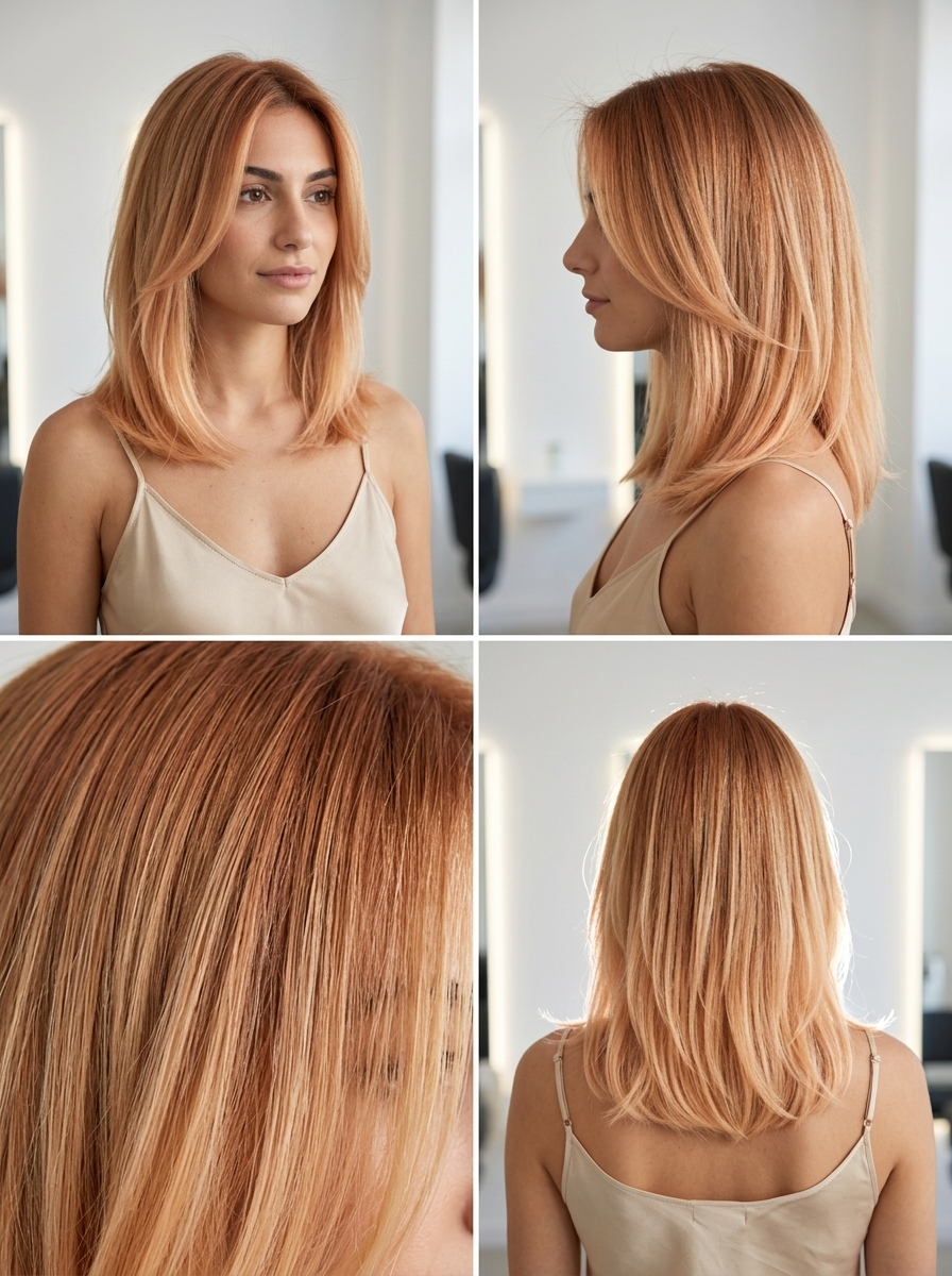 soft lob ombre with golden blonde, balayage ribbons — romantic date night look
