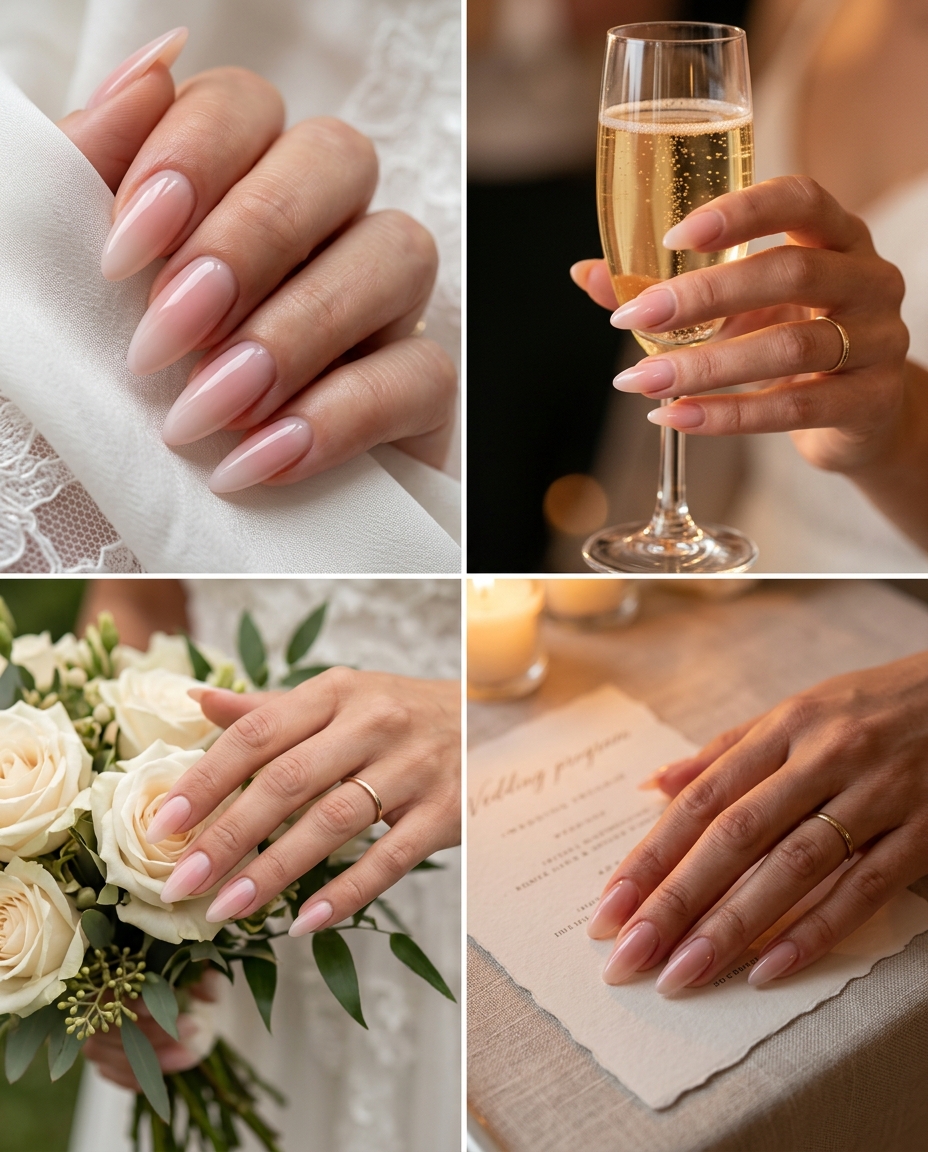 Blushing Ombre Fade: Summer Classy Nails 2026 Delicate blushing ombre nails for romantic summer classy nails 2026. Perfect for weddings or dates.