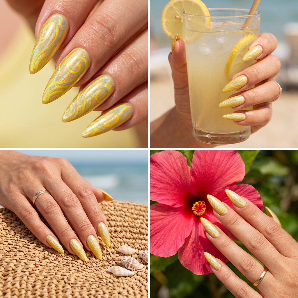 summer nails yellow 2026 - Style Inspiration summer nails yellow 2026 outfit idea - fashion styling inspiration