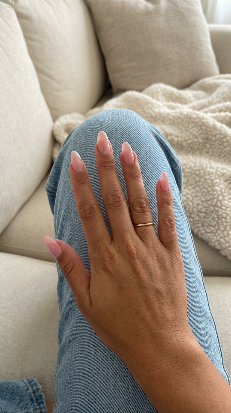 Negative Space Pink Sheer | Summer Wedding Nails 2026 Chic negative space pink sheer nails for summer wedding nails 2026, perfect for fashion events and cocktail parties.