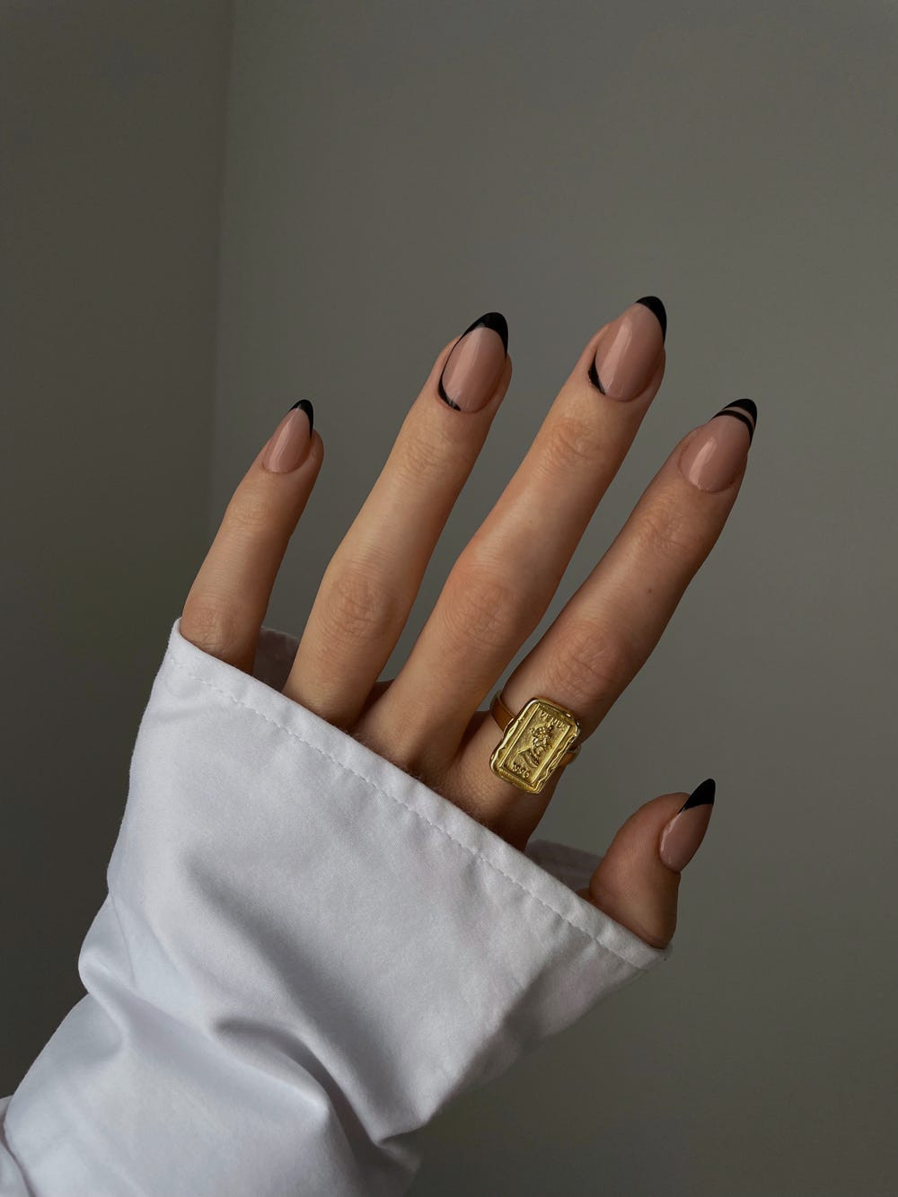 Thin Black French Tip On All Nails Visual Idea — Wedding French Tip Nails 2027