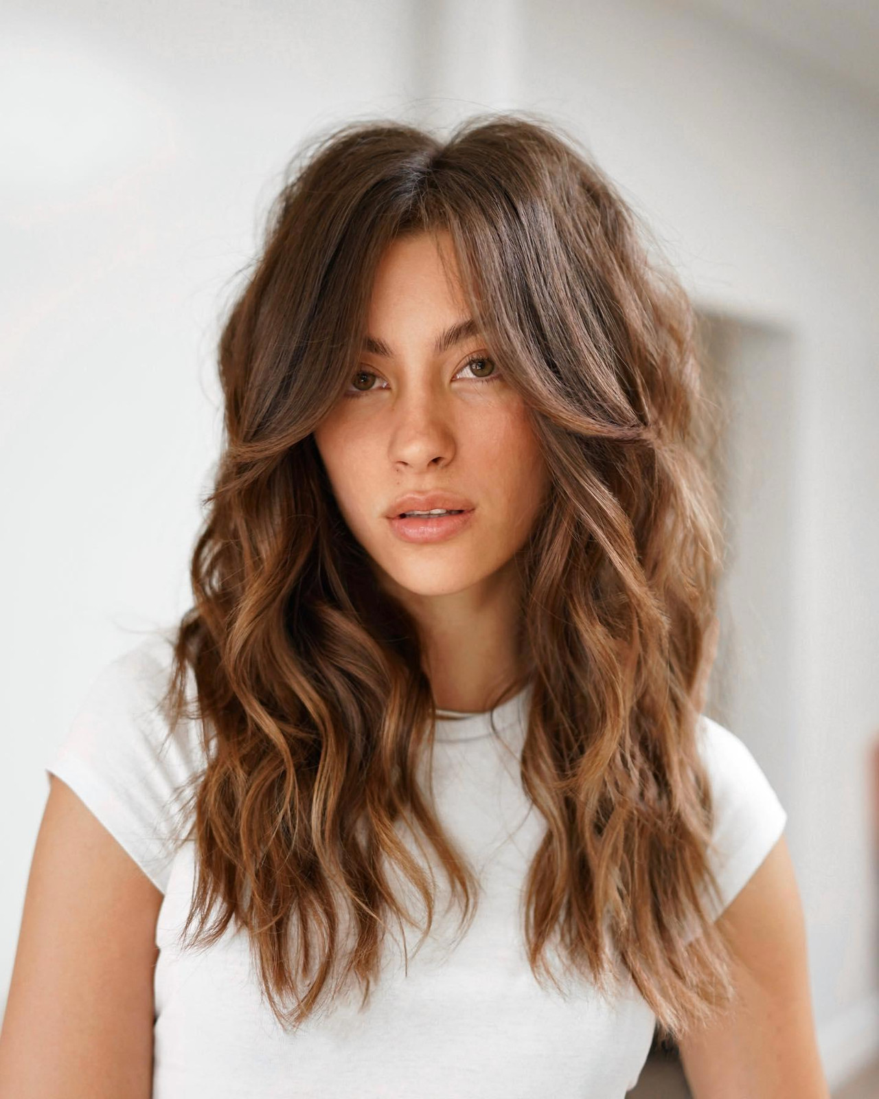 Layered Shag With Curtain Bangs Layered Shag With Curtain Bangs — Invisible Layers 2027