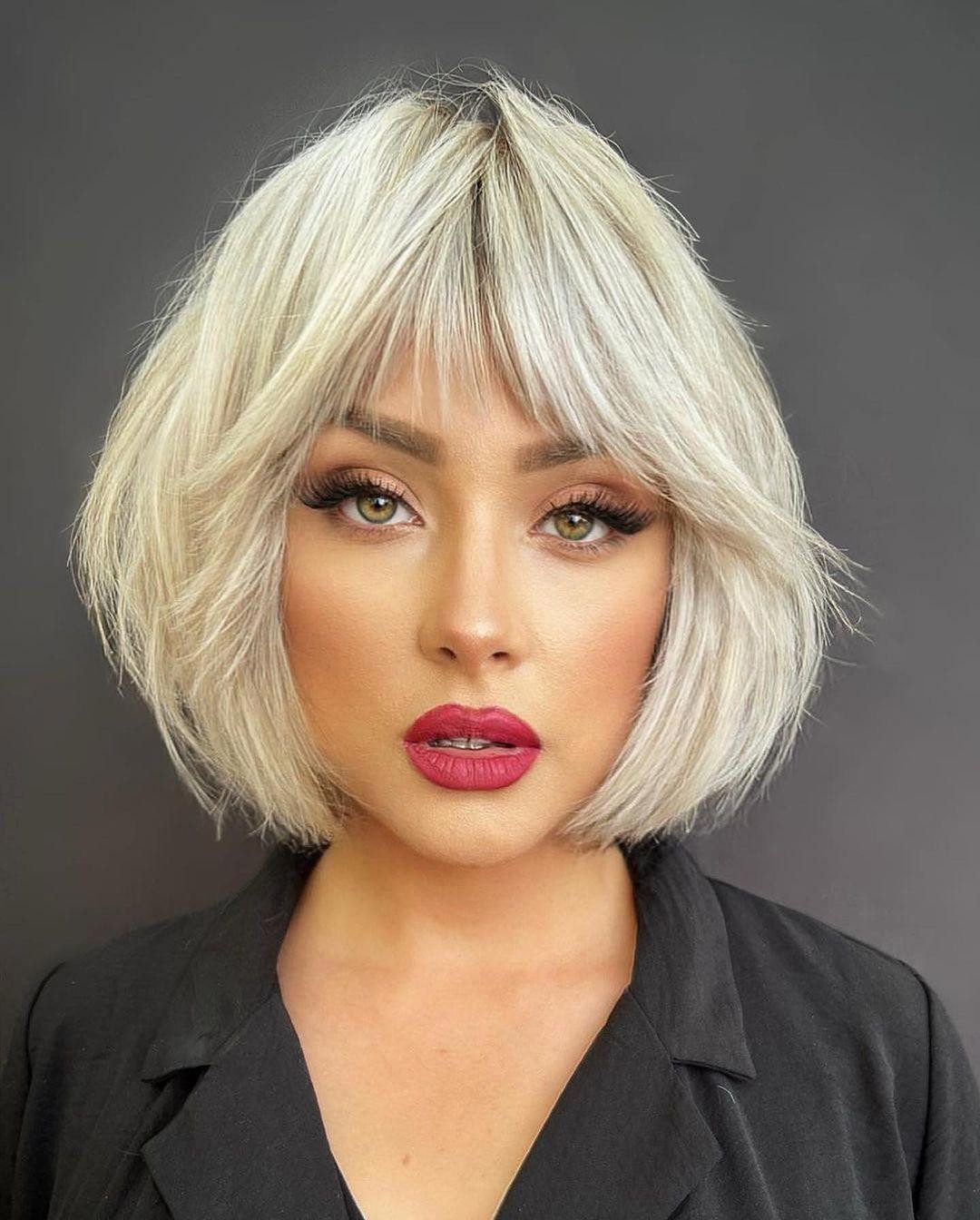 Textured Bob With Curtain Bangs Textured Bob With Curtain Bangs — Graduation Hairstyles 2027 for Short Hair