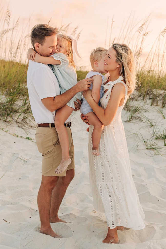 Flowing White Tiered Maxi Dress for a Serene Beach Sunset Family Photo Flowing White Tiered Maxi Dress for a Serene Beach Sunset Family Photo — Family Photo Outfits Beach 2027