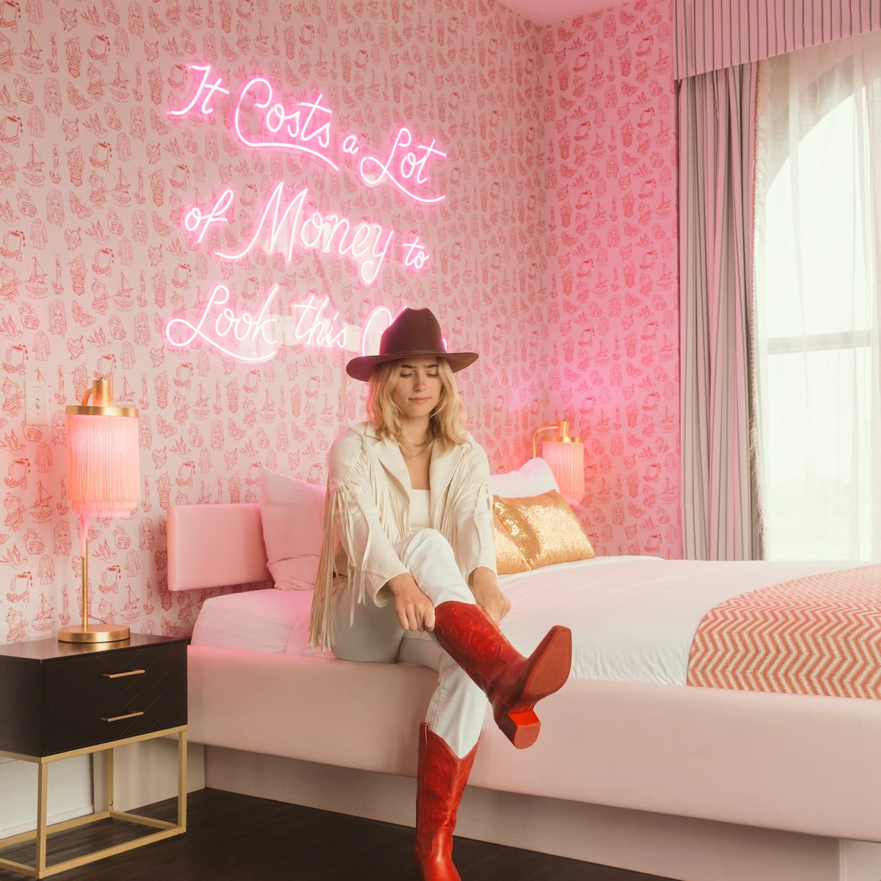 White Fringed Jacket with Red Cowboy Boots for a Western Vibe — Scottsdale Outfits 2027