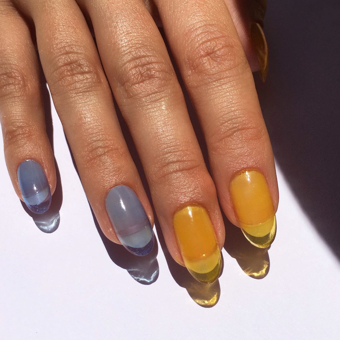 Yellow and Purple Jelly Nails Yellow and Purple Jelly Nails — Summer Jelly Nails 2027