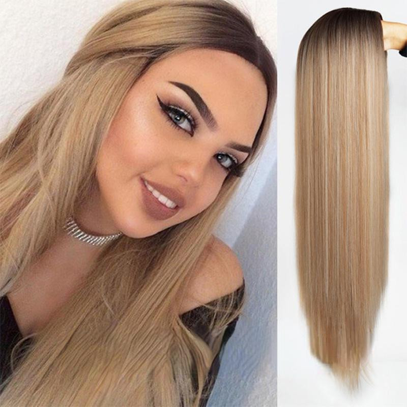 Visual Idea — This Image Features A Woman With Long — Blonde Ombre Hair 2027