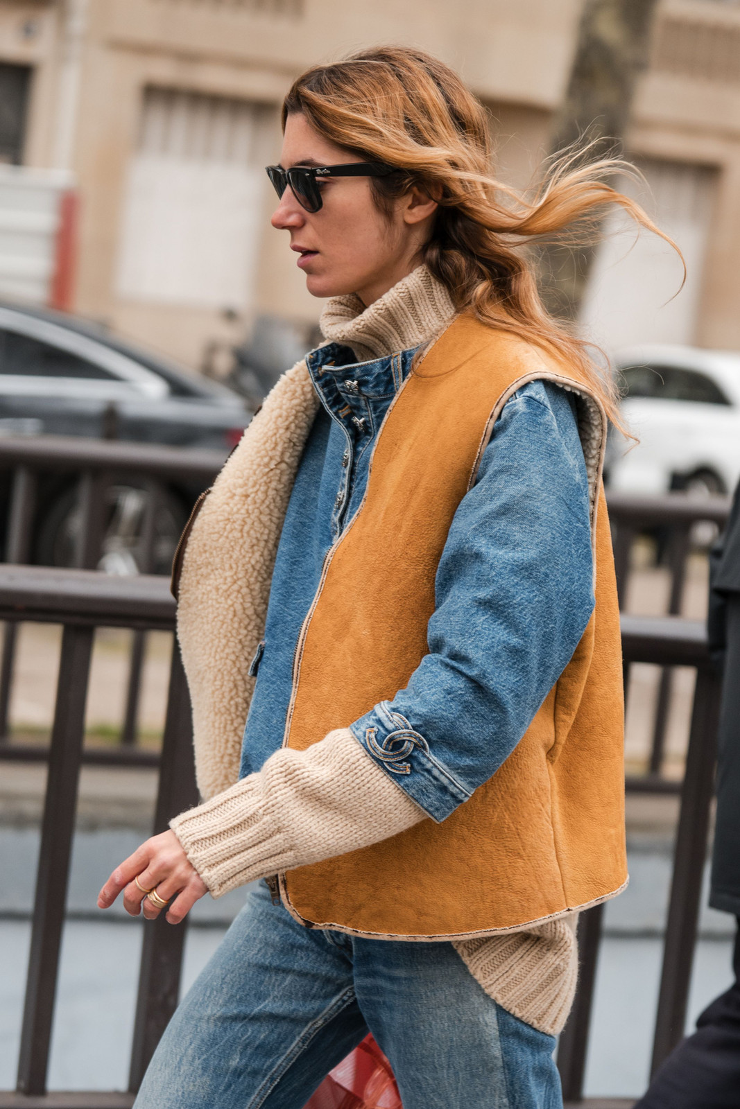 Layered Look: Turtleneck, Denim Jacket, and Suede Vest Layered Look: Turtleneck, Denim Jacket, and Suede Vest — Vintage Outfits 2027