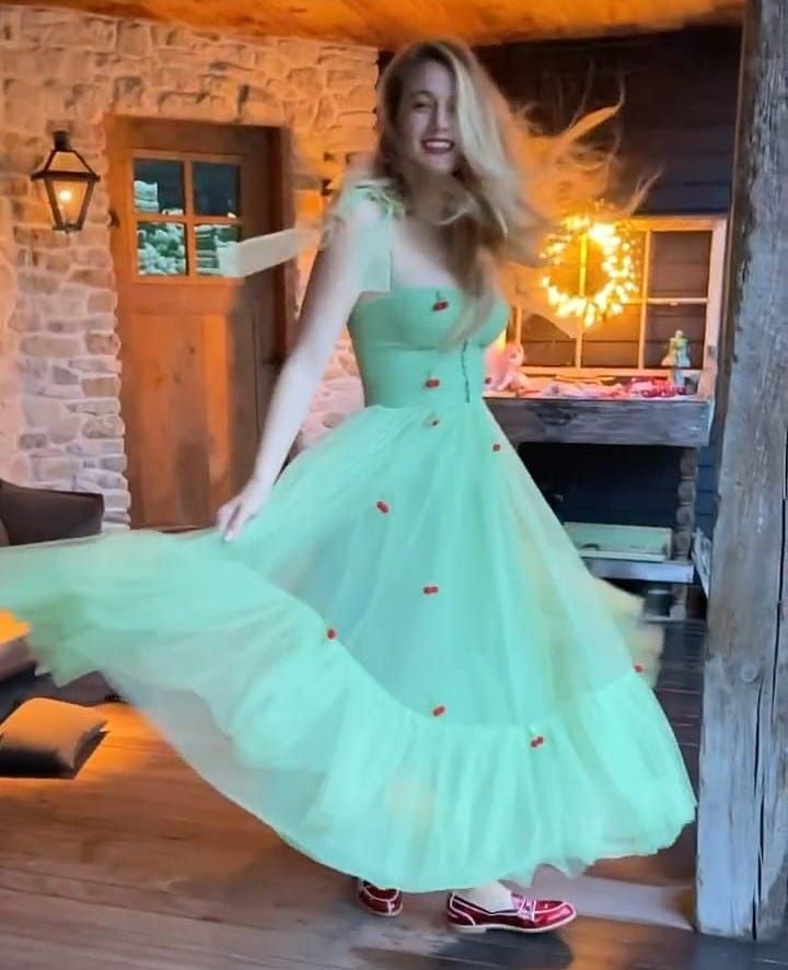 Mint Green Tulle Dress with Cherry Print for a Whimsical Birthday Mint Green Tulle Dress with Cherry Print for a Whimsical Birthday — Birthday Outfits 2027