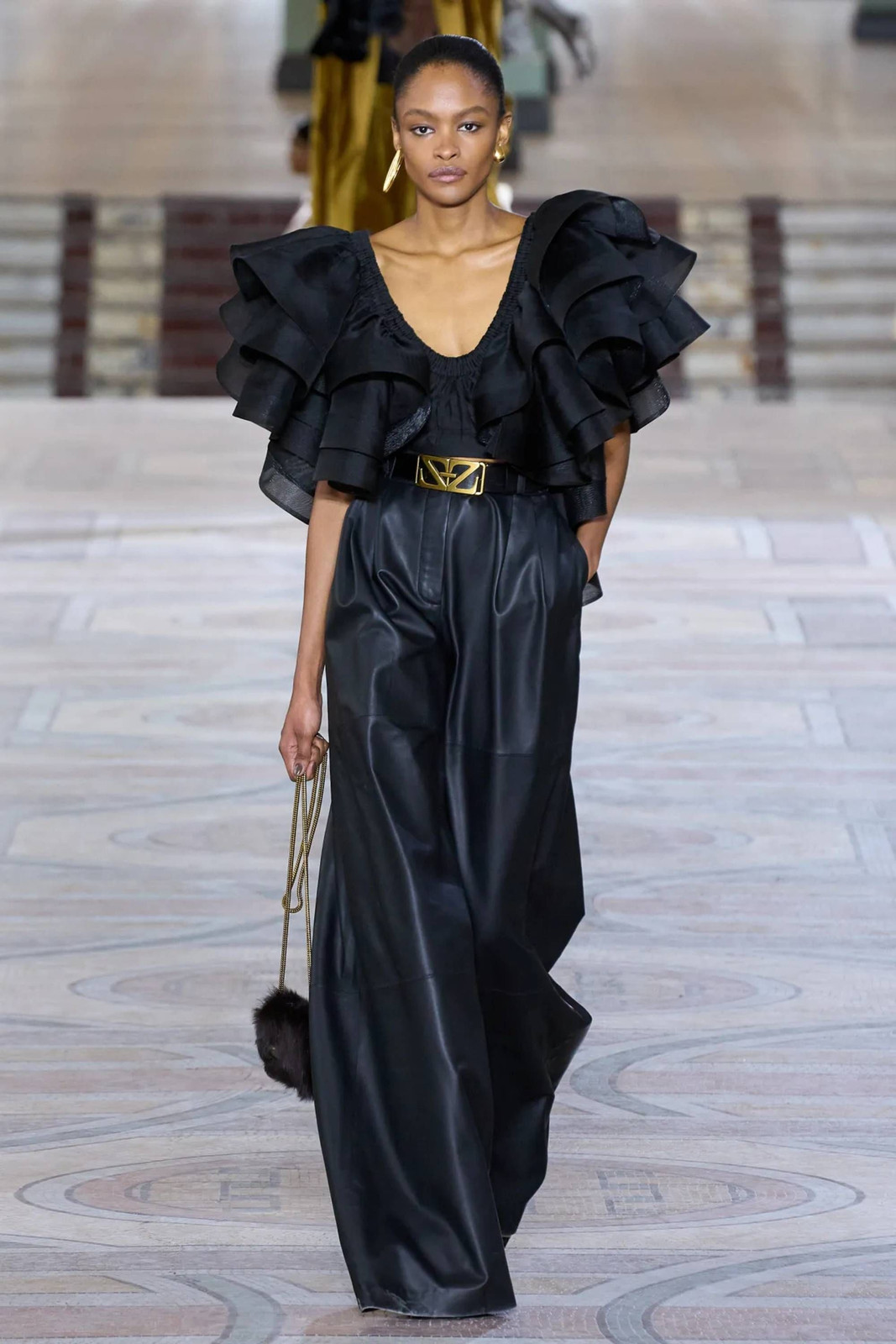 Crisp White Ruffle Top and Fluid Trousers for Smart Casual Sophistication Crisp White Ruffle Top and Fluid Trousers for Smart Casual Sophistication — Ruffle Top Outfits 2027