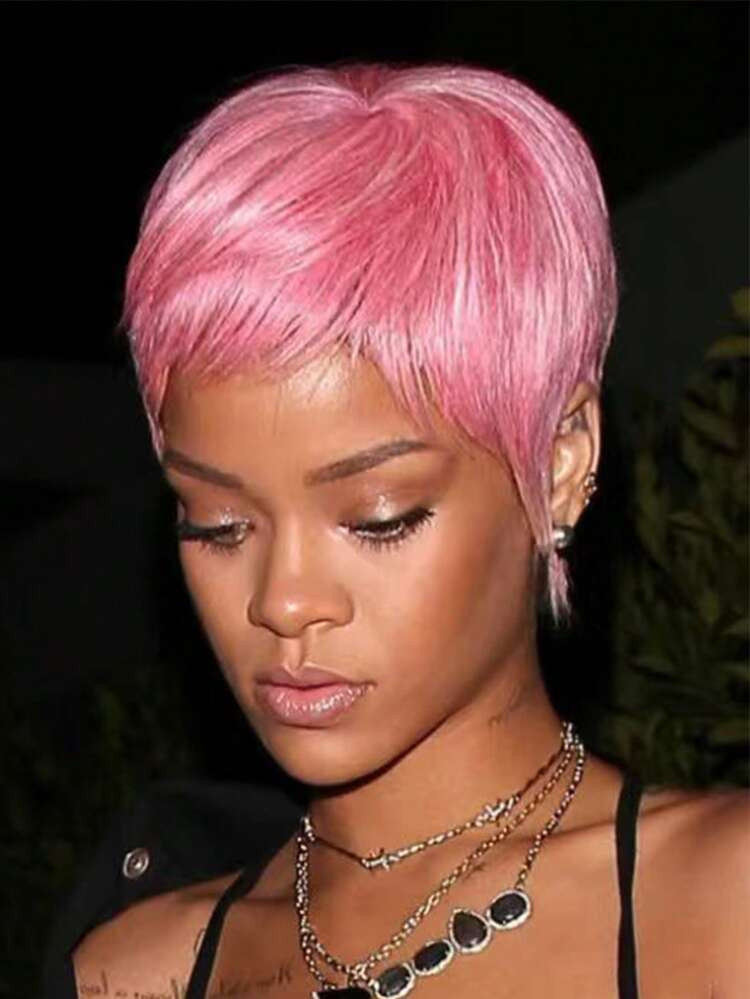Vibrant Pink Pixie With Side Sweep Vibrant Pink Pixie With Side Sweep — Pink Pixie 2027