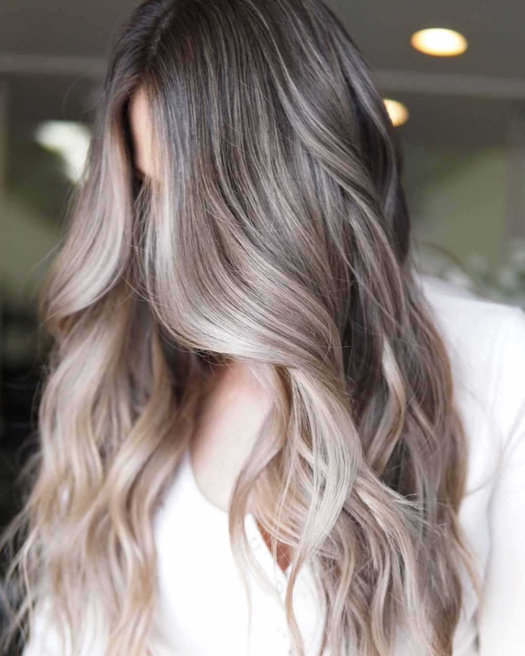 Dark Brown Base With Ash Blonde Balayage Visual Idea Dark Brown Base With Ash Blonde Balayage Visual Idea — Ash Blonde Hair 2027