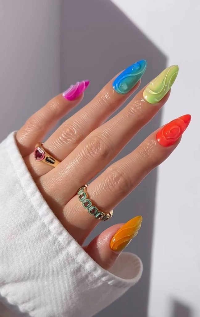 Rainbow Wavy Jelly Nails Rainbow Wavy Jelly Nails — Summer Jelly Nails 2027