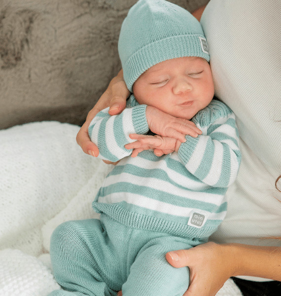 Mint Green Striped Knit Sweater Set Mint Green Striped Knit Sweater Set — Baby Outfits 2027