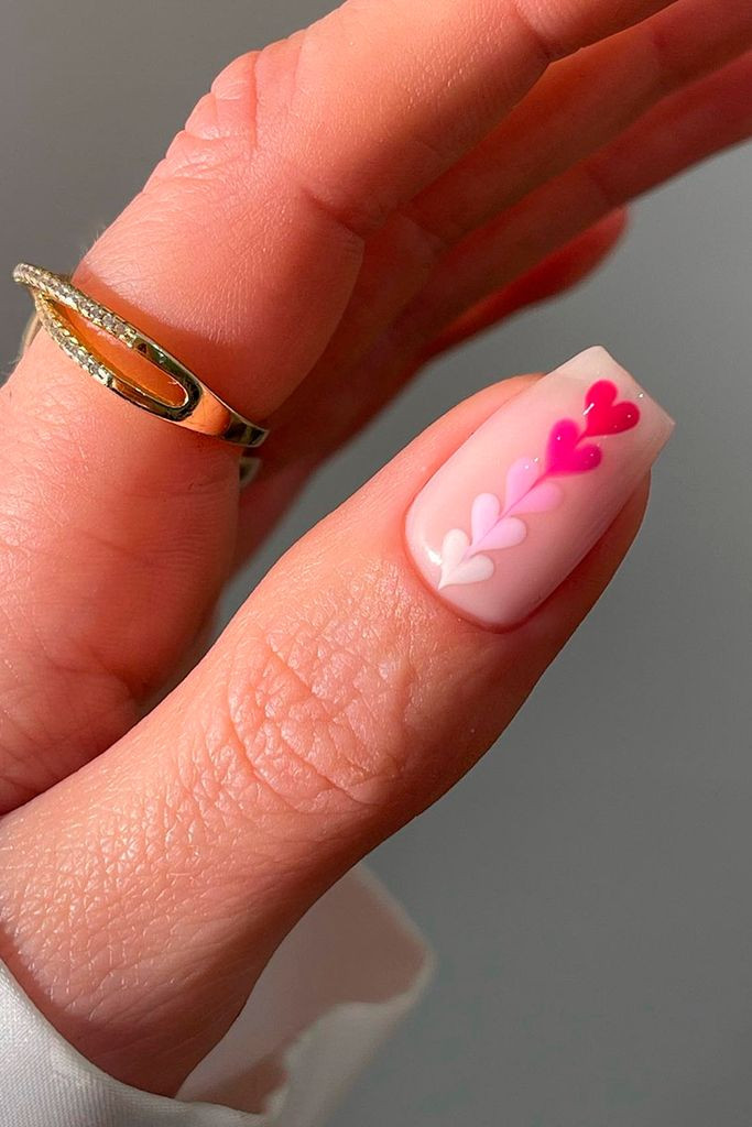 Pale Pink Base Pink And White Hearts Visual Idea Pale Pink Base Pink And White Hearts Visual Idea — Heart Nails 2027