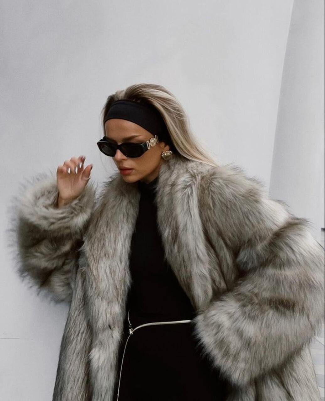 Statement Outerwear: Grey Fur with Bold Accessories Statement Outerwear: Grey Fur with Bold Accessories — Mob Wife Outfits 2027