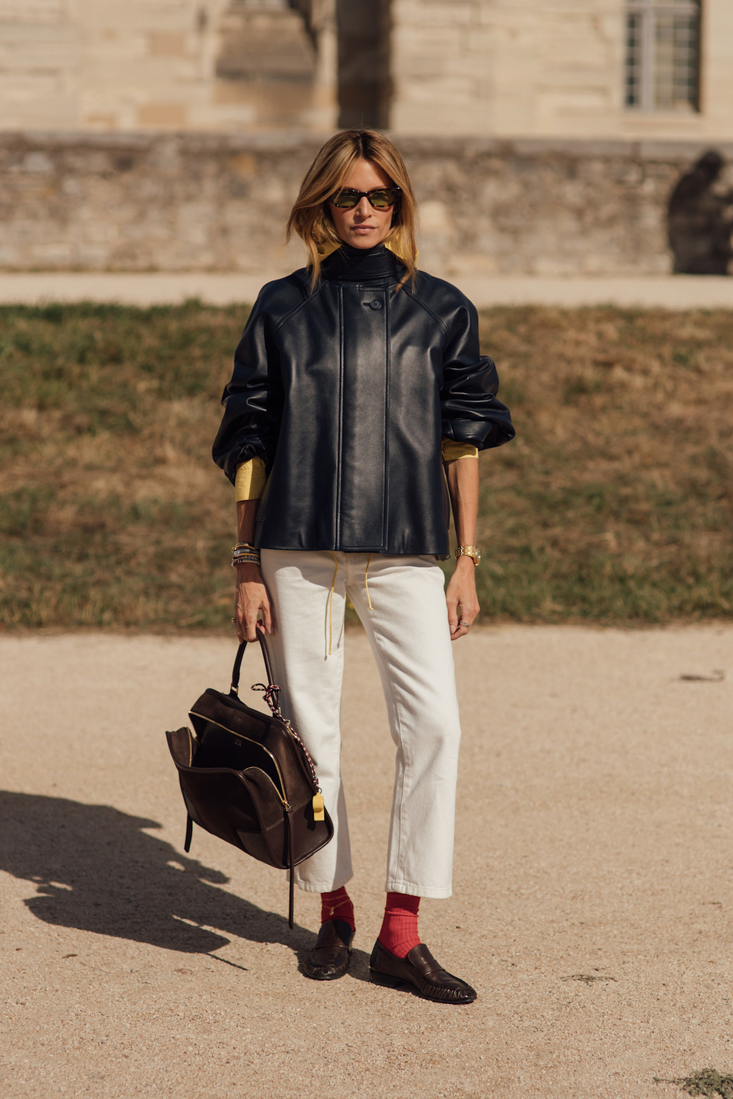 Dark Loafers Outfit Idea Dark Loafers Outfit Idea — Fall Leather Jacket Outfits 2026