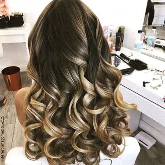 Voluminous Dark Brown Balayage Curls — Prom Hairstyles 2027