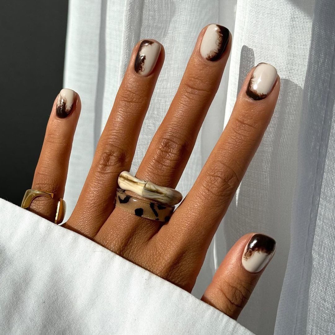 Abstract Brown And Cream Shapes Visual Idea Abstract Brown And Cream Shapes Visual Idea — Nails 2027 for Everyday