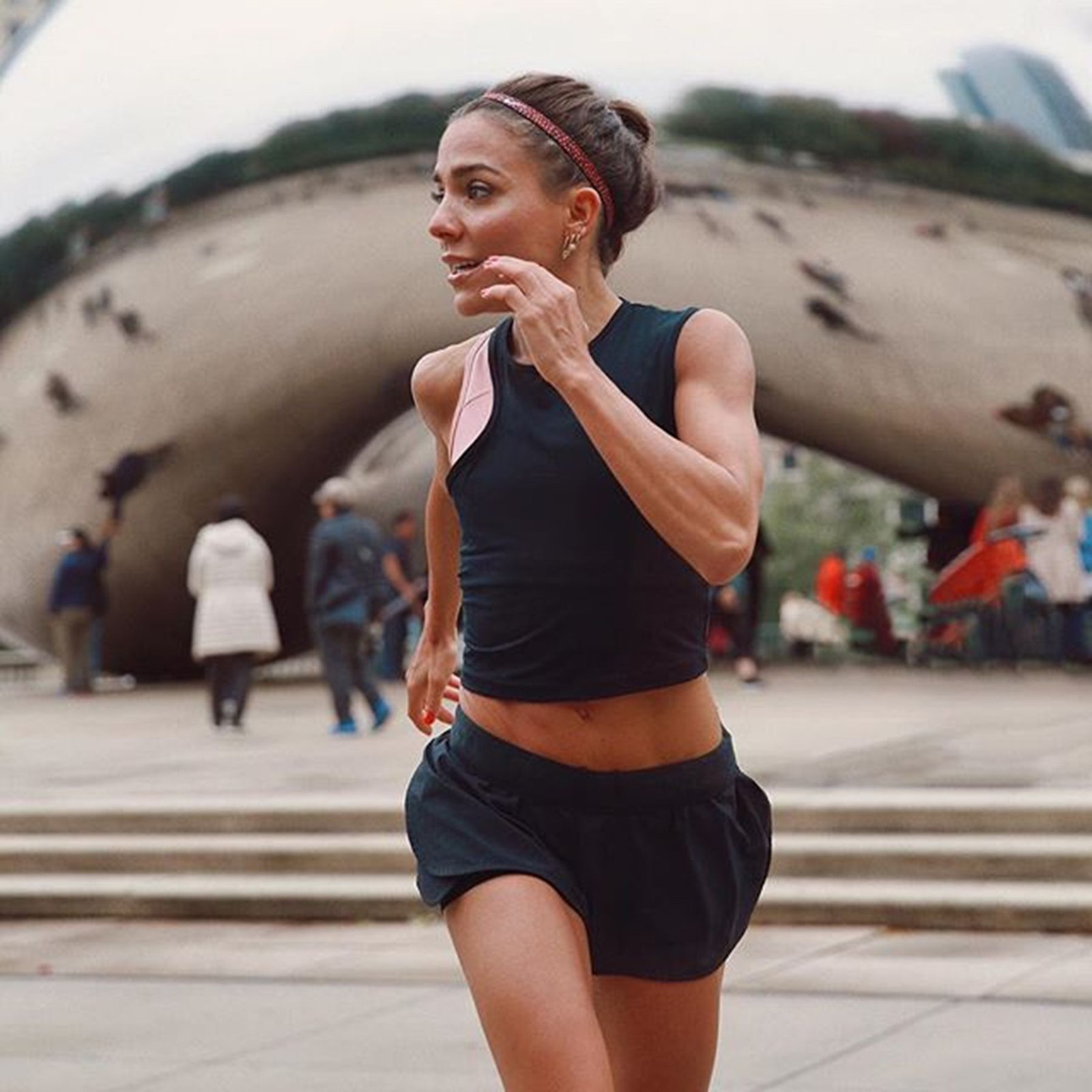 Chin-Length Bob Low Bun With Headband Chin-Length Bob Low Bun With Headband — Running Hairstyles 2027
