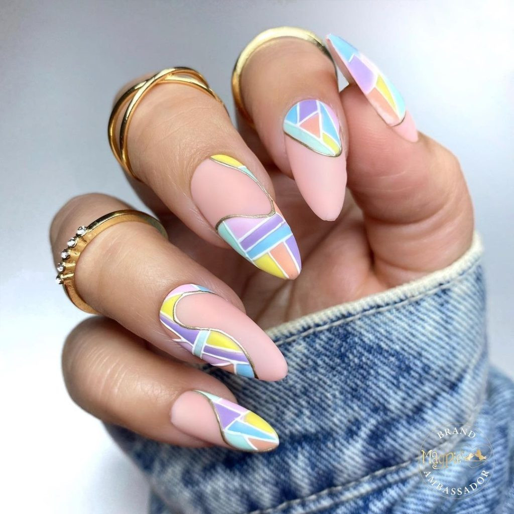 Matte With Gold Accents Visual Idea Matte With Gold Accents Visual Idea — Pastel Nails 2027