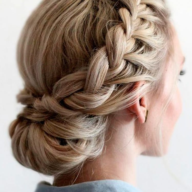 Ash Blonde Braided Updo Ash Blonde Braided Updo — Junior Prom Hairstyles 2027