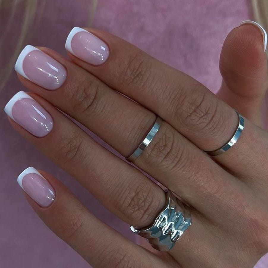 Soft Pinkish Nude Oval French Tips — Wedding French Tip Nails 2027
