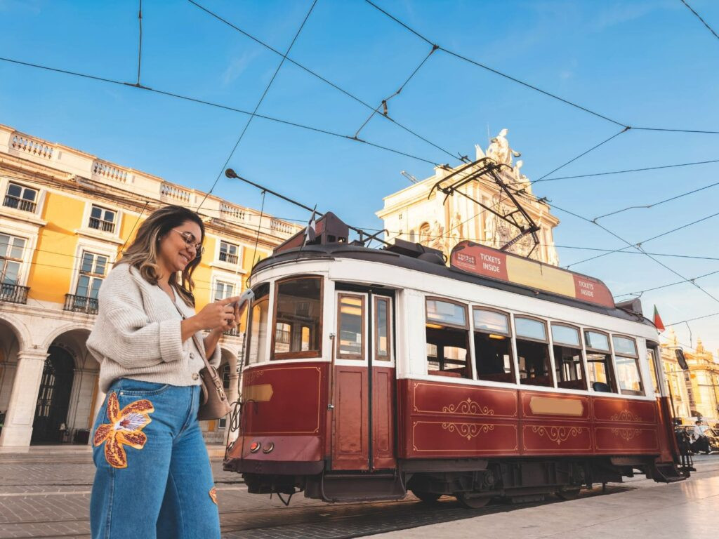 Embroidered Jeans with Cream Cardigan for City Exploration Embroidered Jeans with Cream Cardigan for City Exploration — Lisbon Outfits 2027