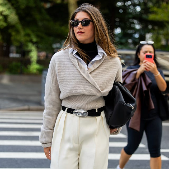 Black Turtleneck with Cream Wrap Sweater and Off-White Pants Black Turtleneck with Cream Wrap Sweater and Off-White Pants — Turtleneck Sweater Outfits 2027