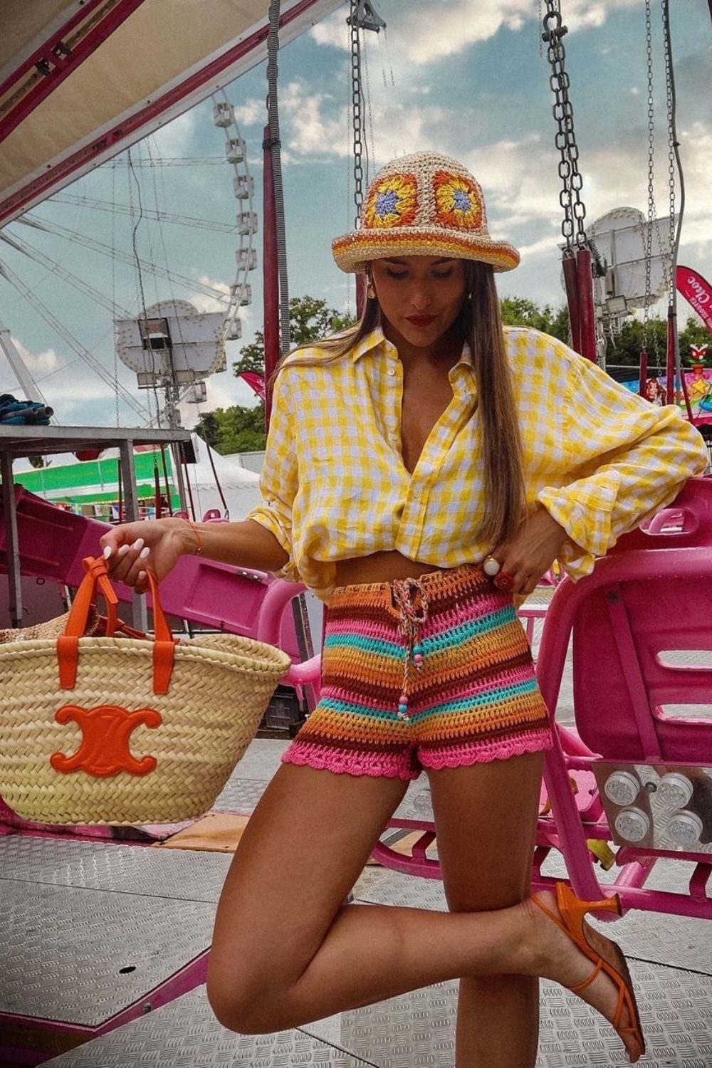 Gingham Shirt and Crocheted Shorts for a Quirky Summer Outfit Gingham Shirt and Crocheted Shorts for a Quirky Summer Outfit — Colorful Summer Outfits 2027