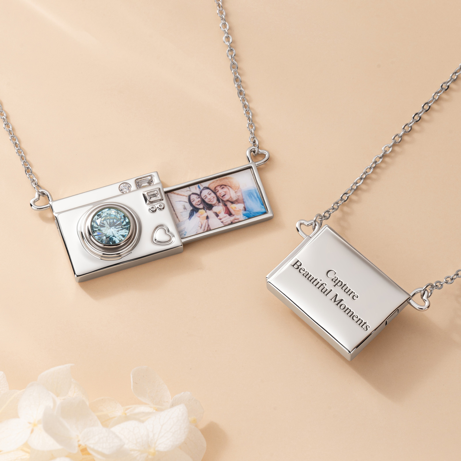 Silver Camera-Shaped Locket Revealing an Interior Photo Compartment Silver Camera-Shaped Locket Revealing an Interior Photo Compartment — Locket Necklaces 2027