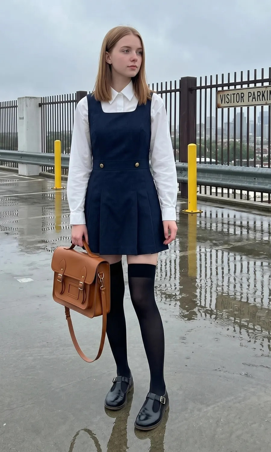 Pinafore Dress and Button-Down: Classic School Uniform Style Pinafore Dress and Button-Down: Classic School Uniform Style — Teen Outfits 2027