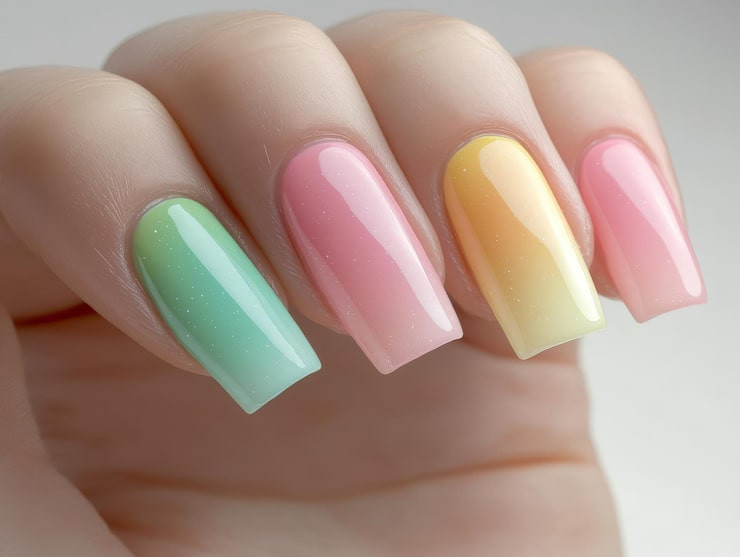 Glossy With Subtle Shimmer Visual Idea Glossy With Subtle Shimmer Visual Idea — Pastel Nails 2027 for Pale Skin