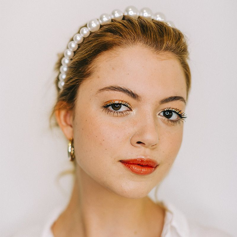 Hair Pulled Back With Pearl Headband Hair Pulled Back With Pearl Headband — Pearl Headband Hairstyles 2027